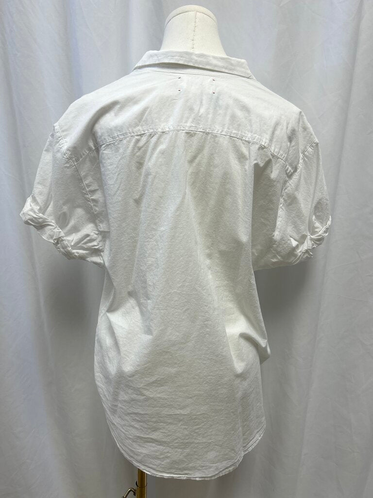 Xirena White Short Sleeve Button Up