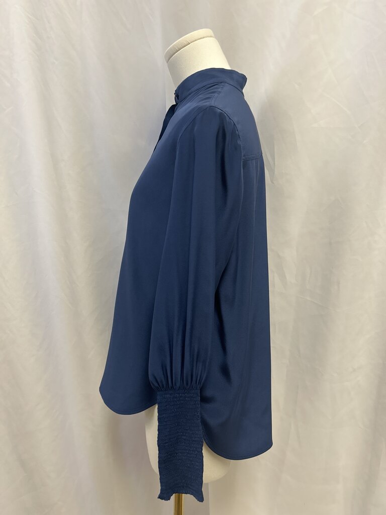 rag & bone Blue Silk Henley