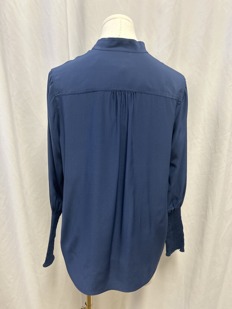 rag & bone Blue Silk Henley