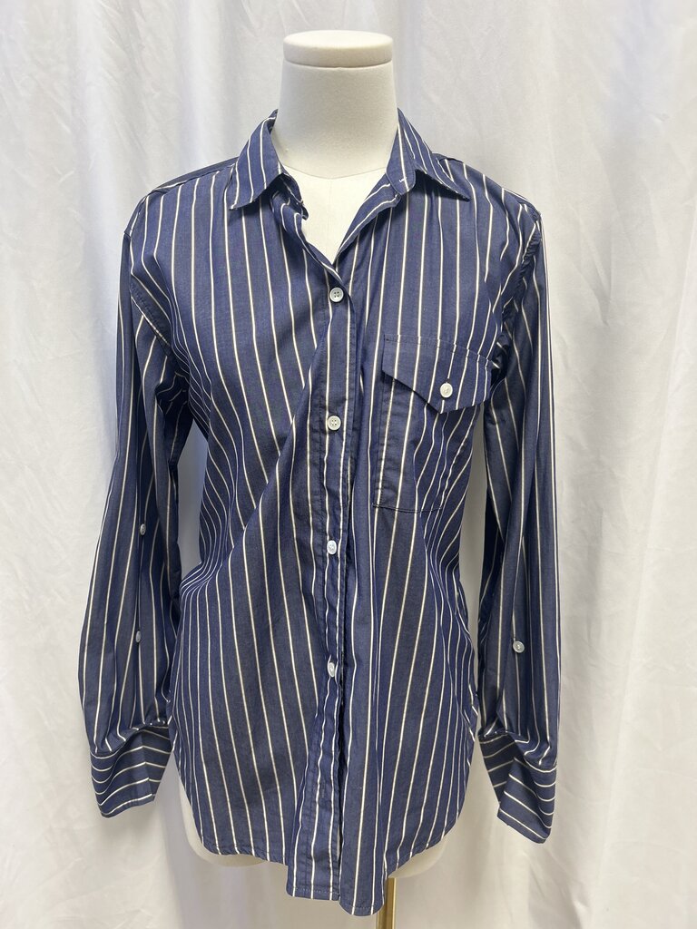 Citizens of Humanity Blue Striped Button Up