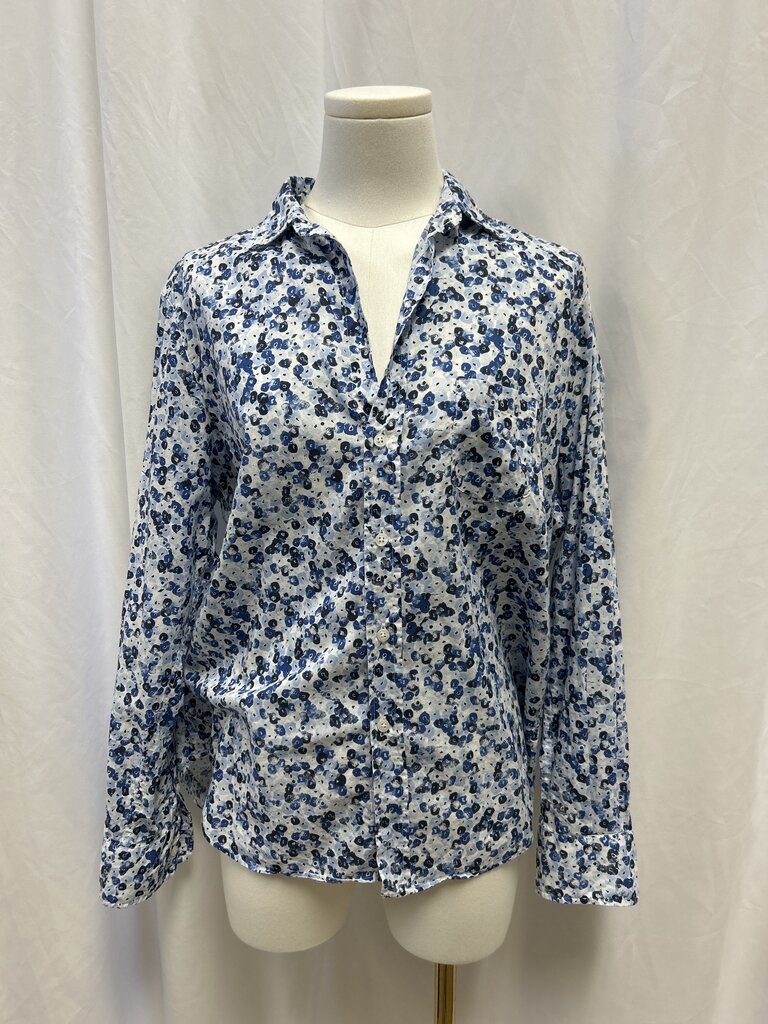 Frank & Eileen Blue Floral Button Up