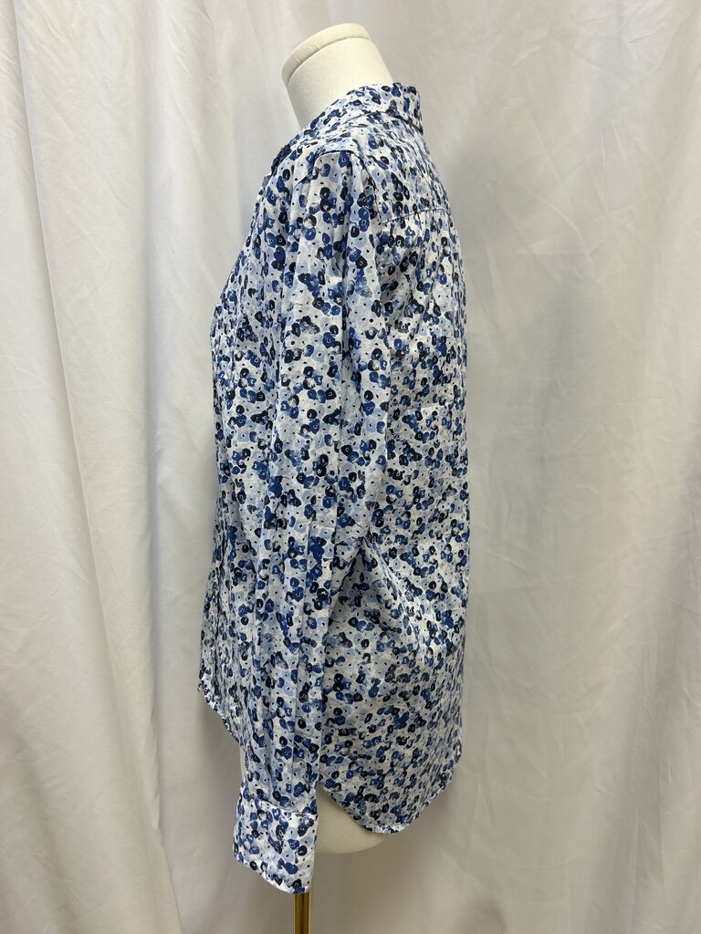 Frank & Eileen Blue Floral Button Up