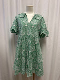 Maje Paisley Print Eyelet Mini Dress