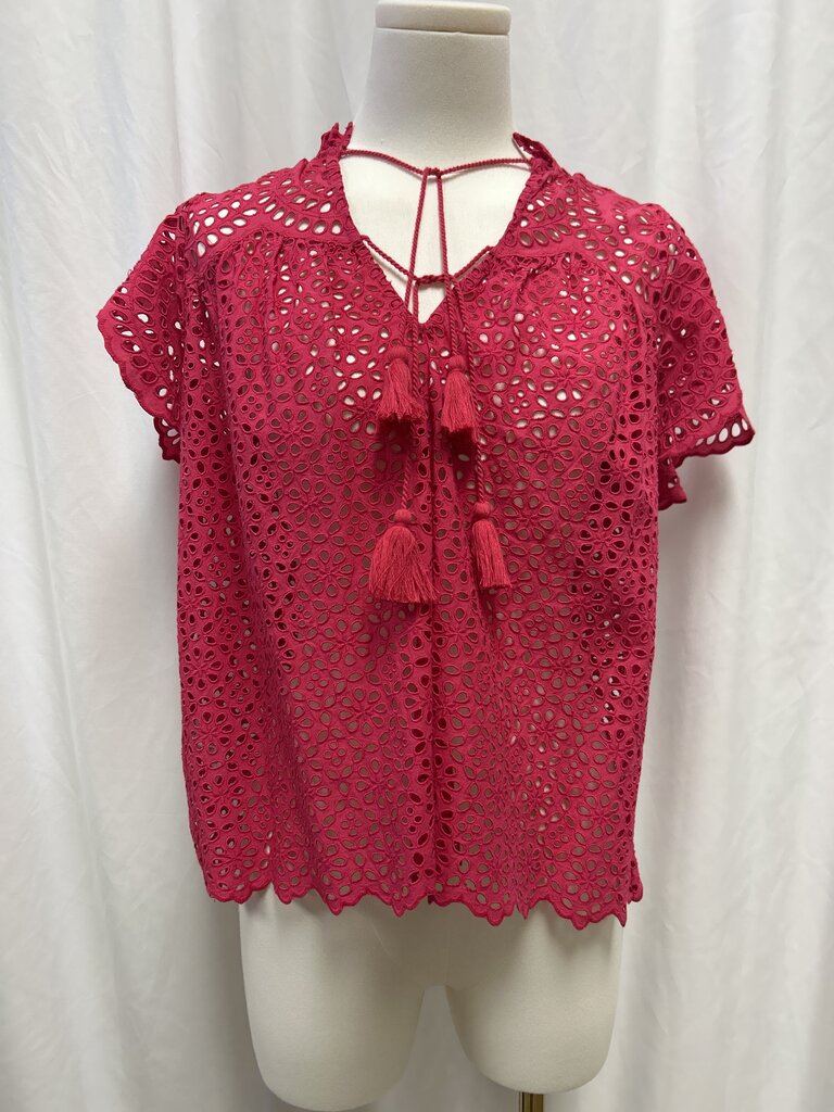 Ulla Johnson Fuschia V Neck Top