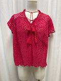 Ulla Johnson Fuschia V Neck Top