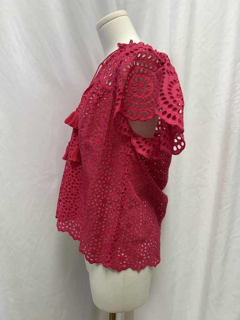 Ulla Johnson Fuschia V Neck Top