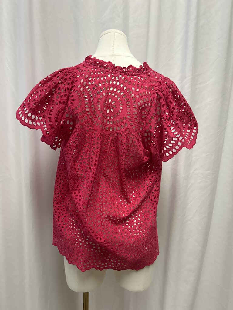 Ulla Johnson Fuschia V Neck Top