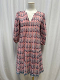 Oliphant Pink Floral Drop Waist Dress