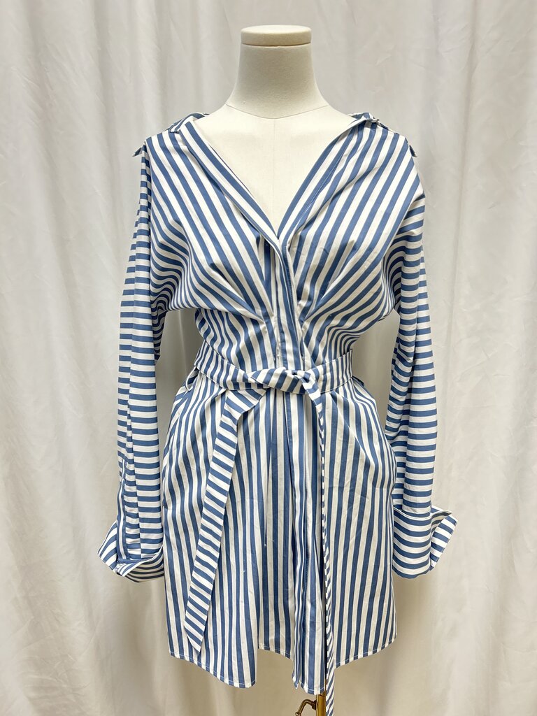 TWP Blue/White Striped Dress