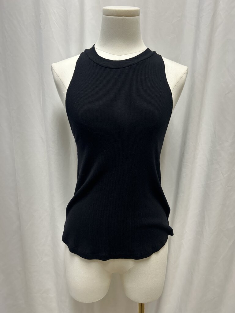 LNA Black Ribbed Tank
