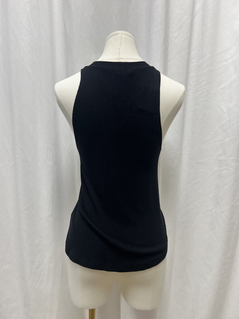 LNA Black Ribbed Tank