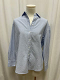 Julia Amory Blue Striped Button Up
