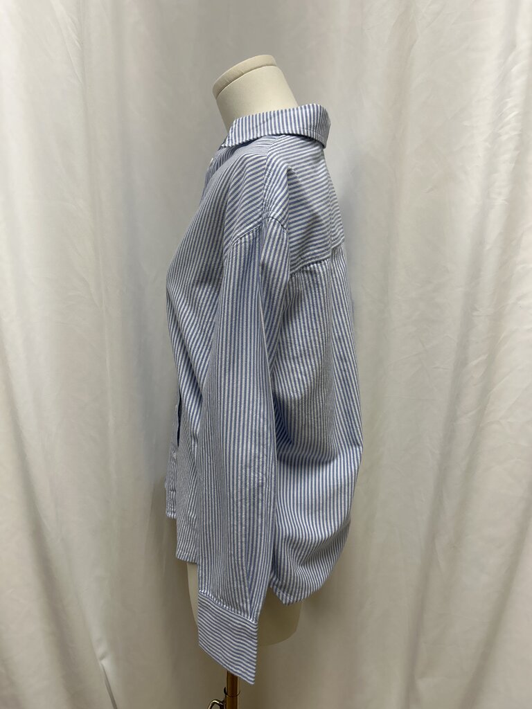 Julia Amory Blue Striped Button Up