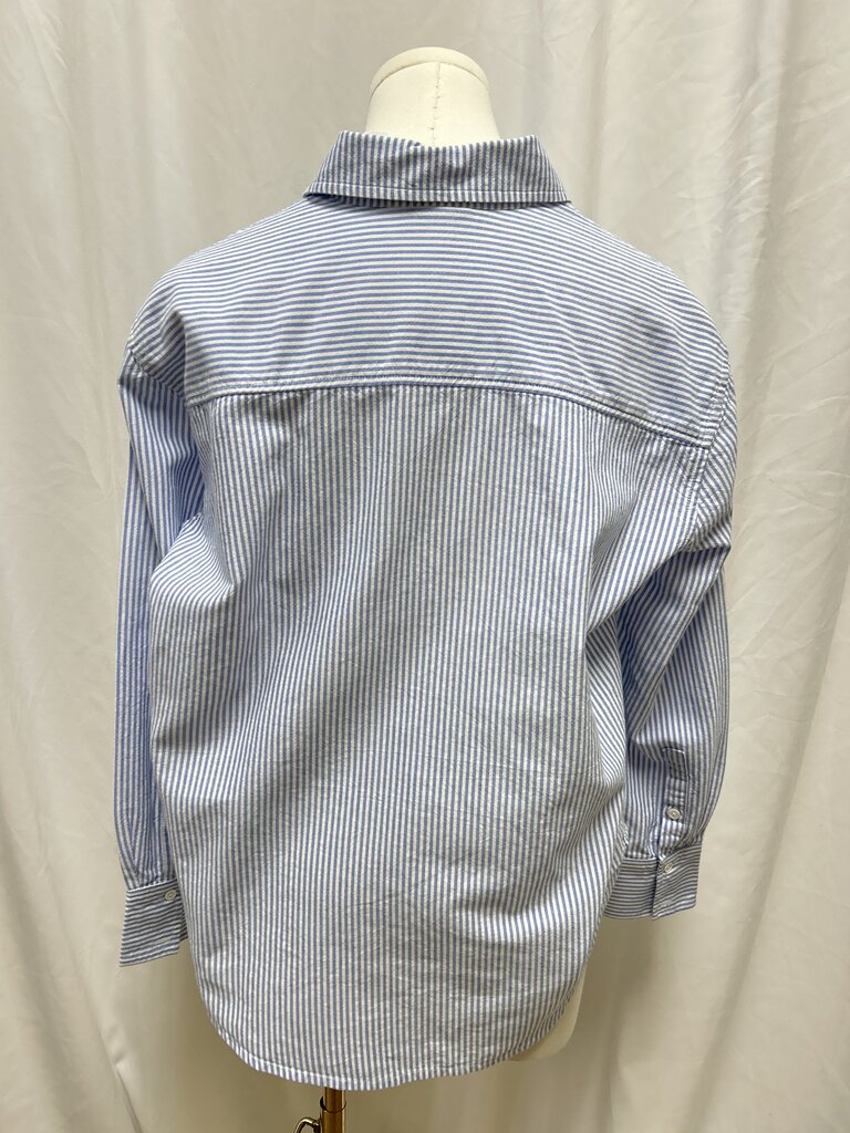 Julia Amory Blue Striped Button Up