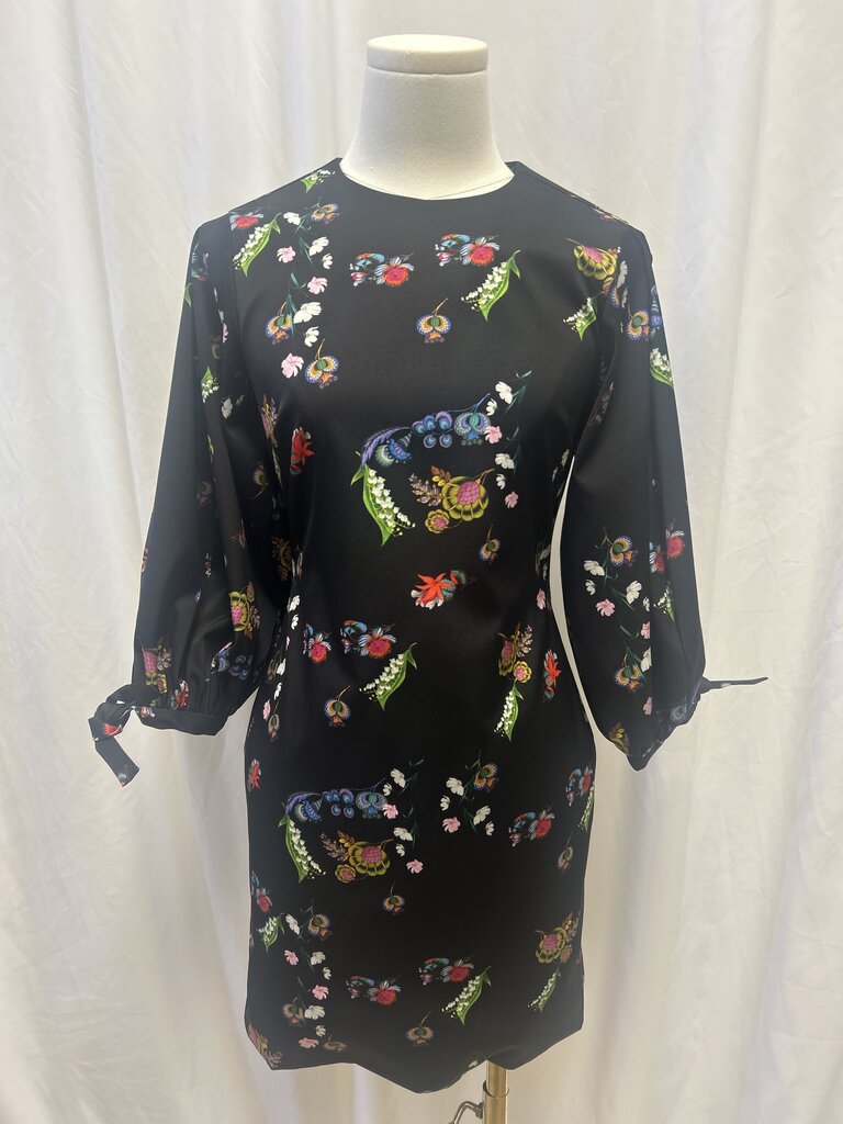 Cynthia Rowley Black Floral Mini Dress