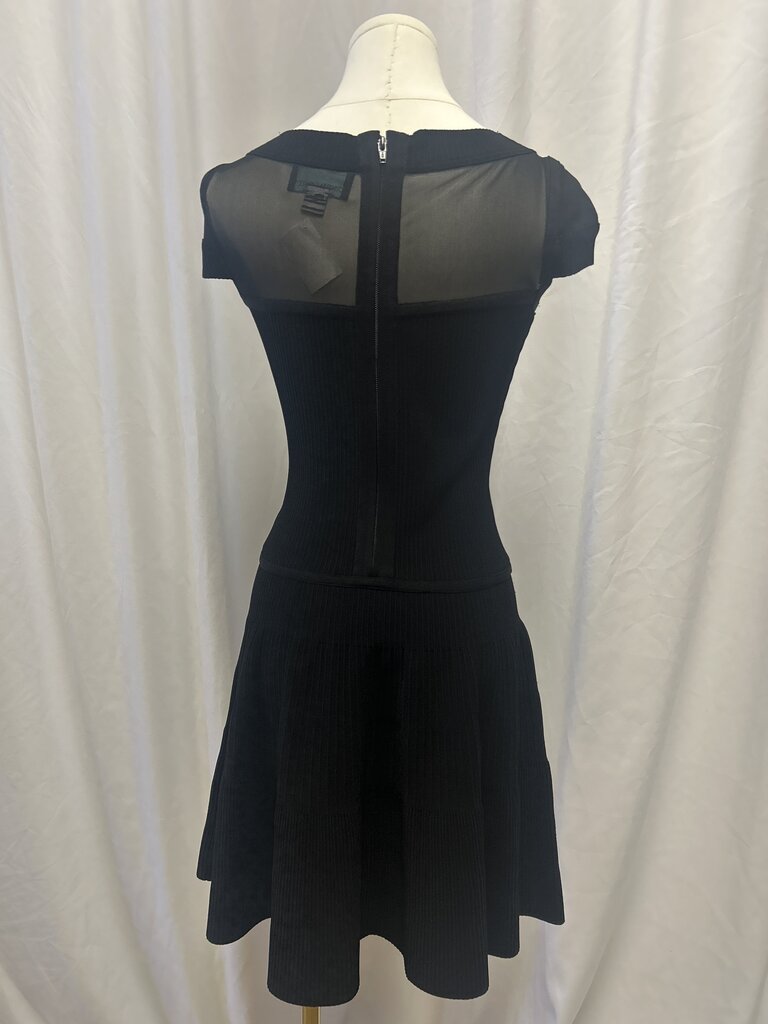 Cynthia Rowley Black Ribbed Mini Dress