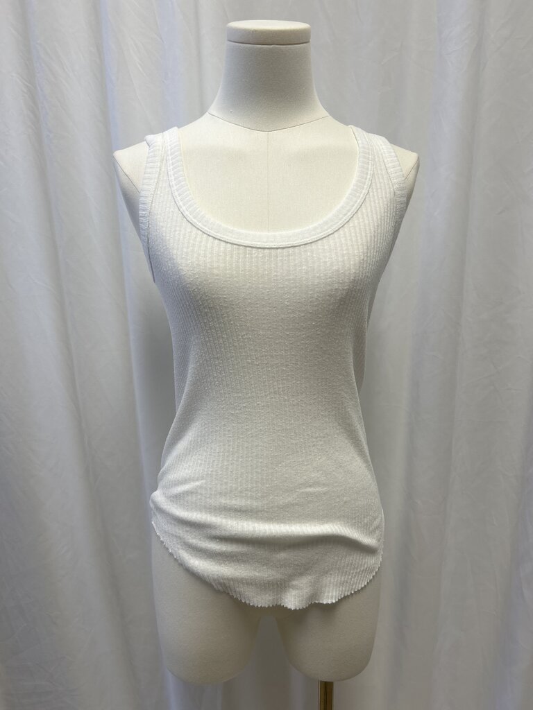 White Ribbed Tank