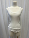 Enza Costa White Ribbed Tank