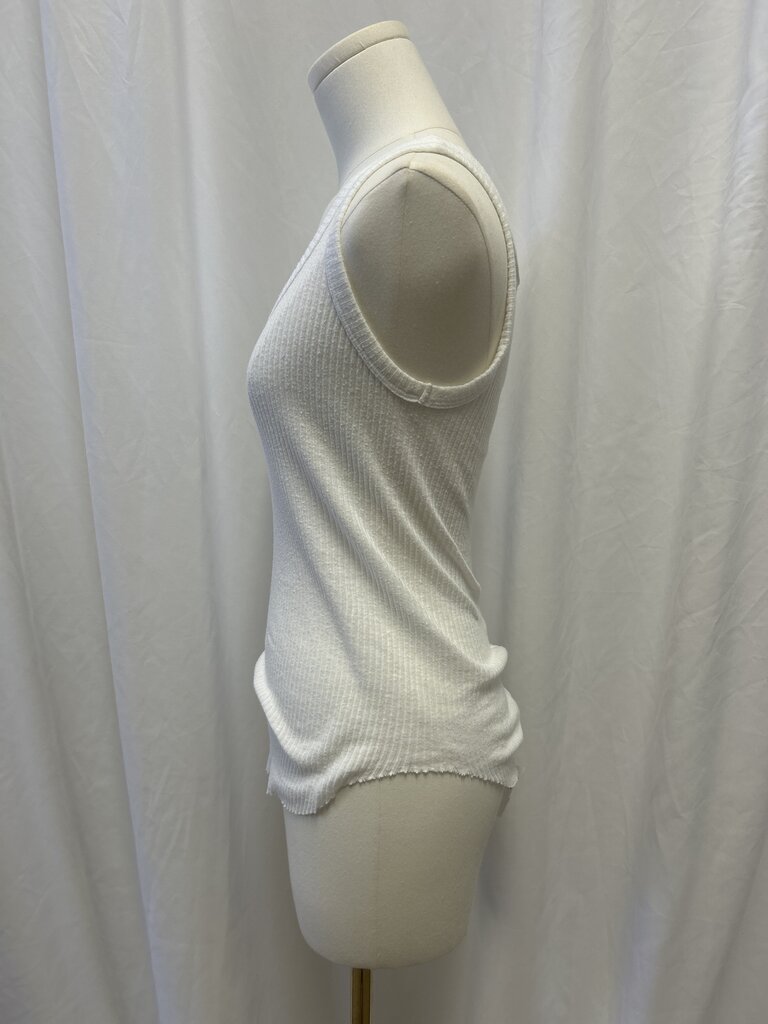 White Ribbed Tank