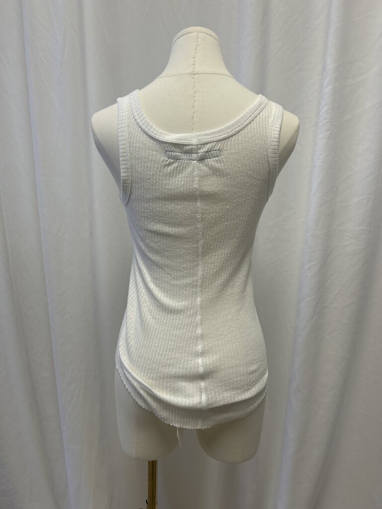 White Ribbed Tank