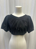 ALC Black Crop Off the Shoulder Top