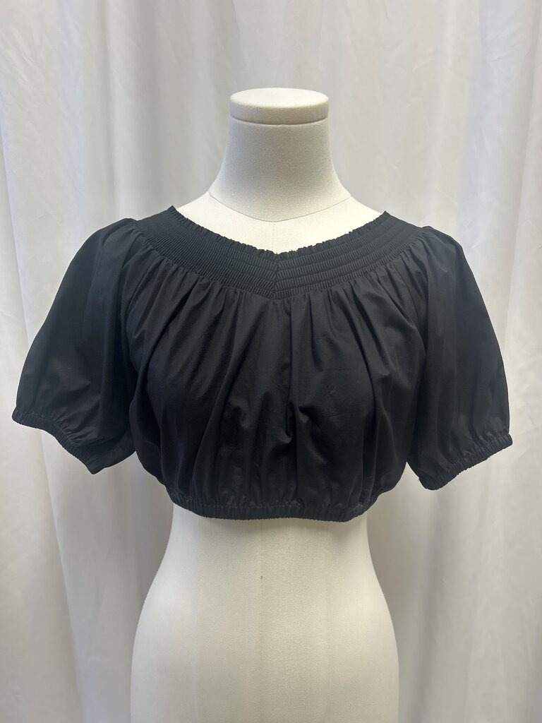 ALC Black Crop Off the Shoulder Top
