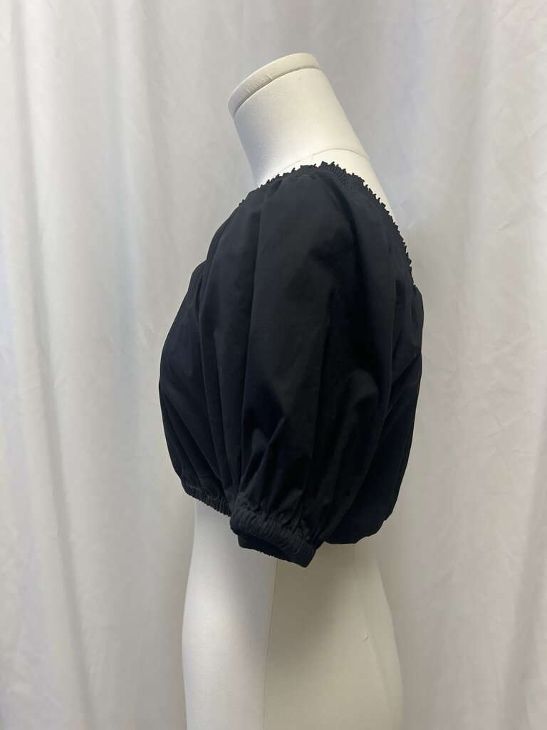 ALC Black Crop Off the Shoulder Top