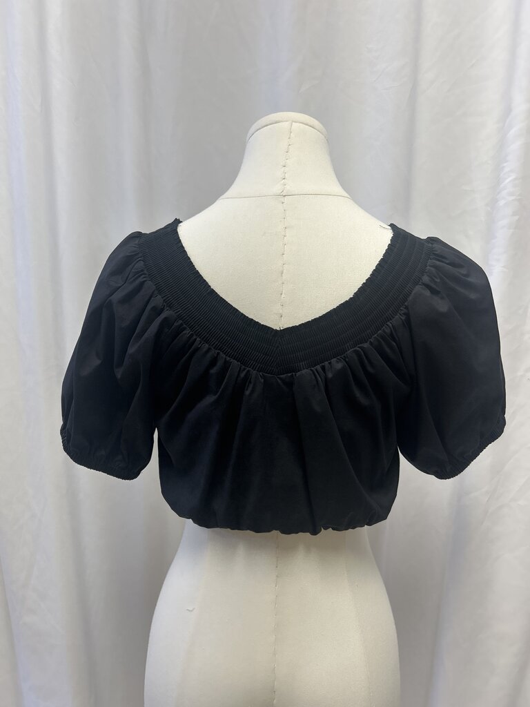 ALC Black Crop Off the Shoulder Top