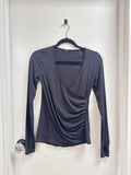 Lululemon Black Wrap Long Sleeve Tee