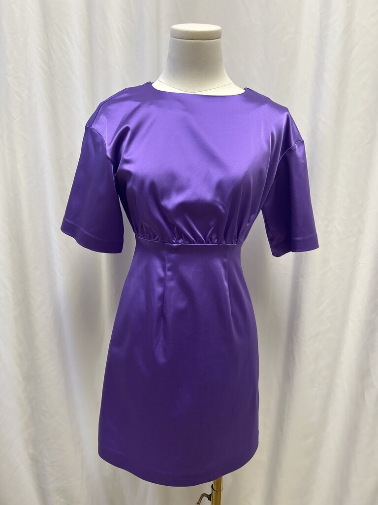 Cynthia Rowley Purple Satin Mini Dress