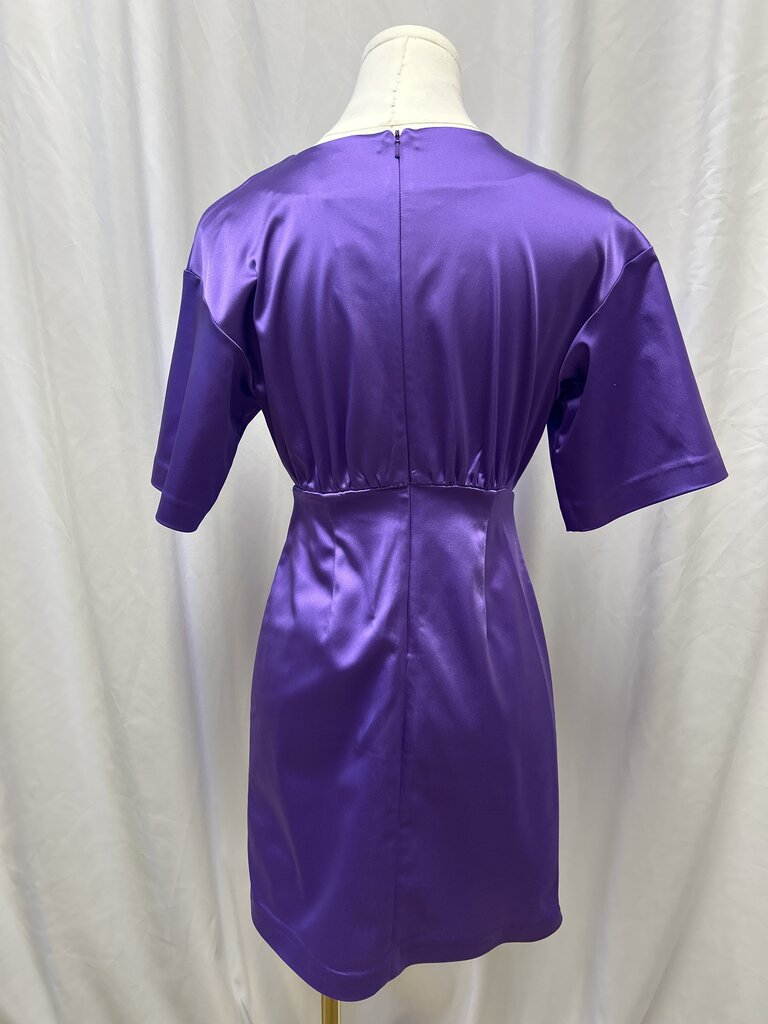 Cynthia Rowley Purple Satin Mini Dress