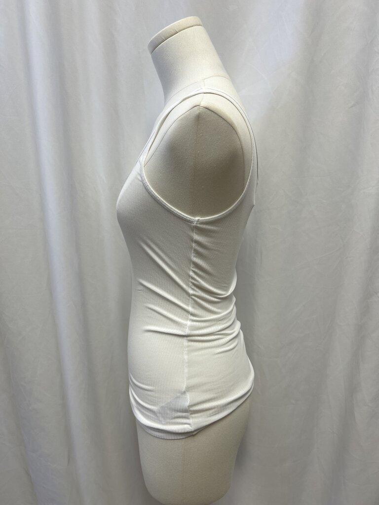 White Ribbed Tank