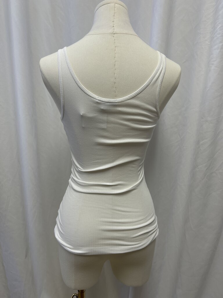 James Perse White Ribbed Tank