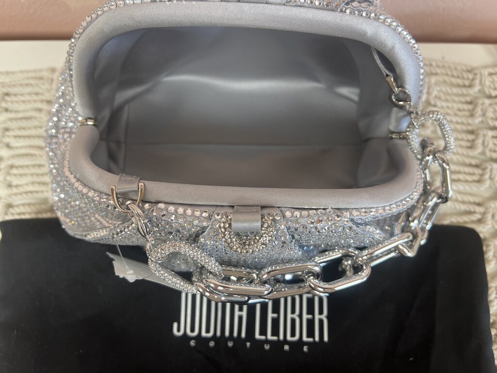 Judith Leiber Gemma Sequin Clutch w/ Shoulder Chain and Dustbag (In Store $1695)
