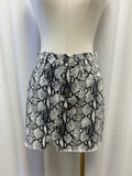 Frame Animal Print Mini Jean Skirt