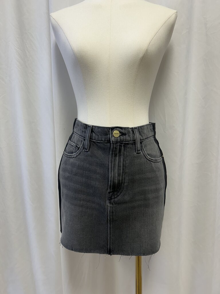 Frame Black Denim Mini Skirt