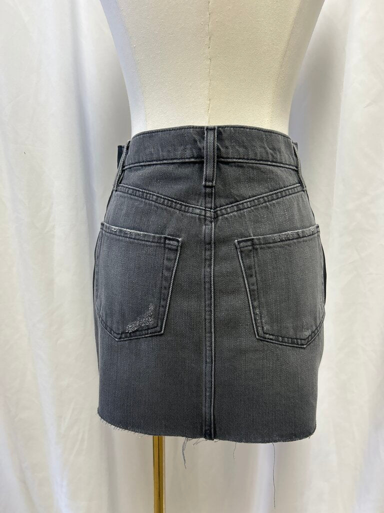Frame Black Denim Mini Skirt