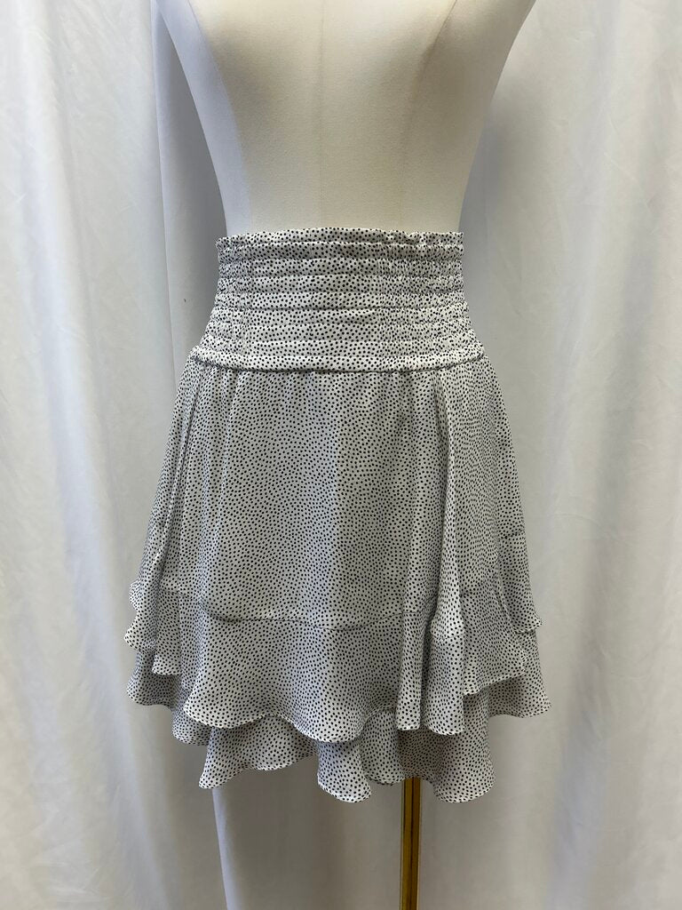 ALC Polka Dot Ruffle Mini Skirt