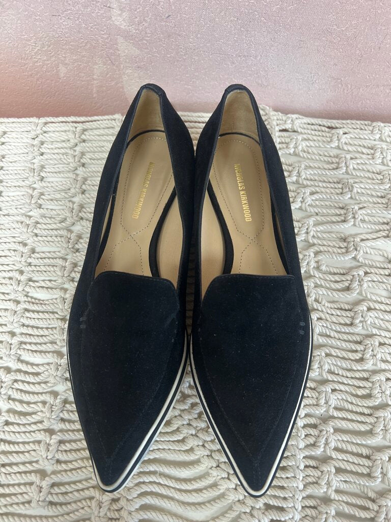 Nicholas Kirkwood Suede Pointed Toe Flat