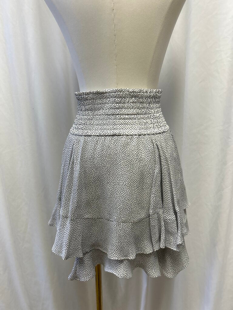 ALC Polka Dot Ruffle Mini Skirt