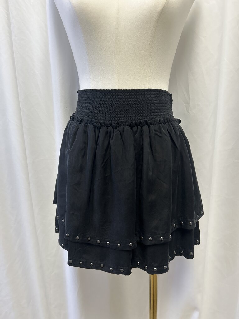 Black Studded Mini Skirt