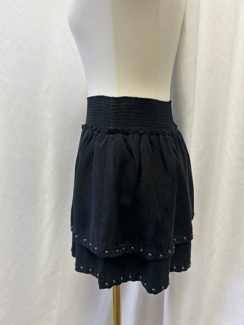 Black Studded Mini Skirt