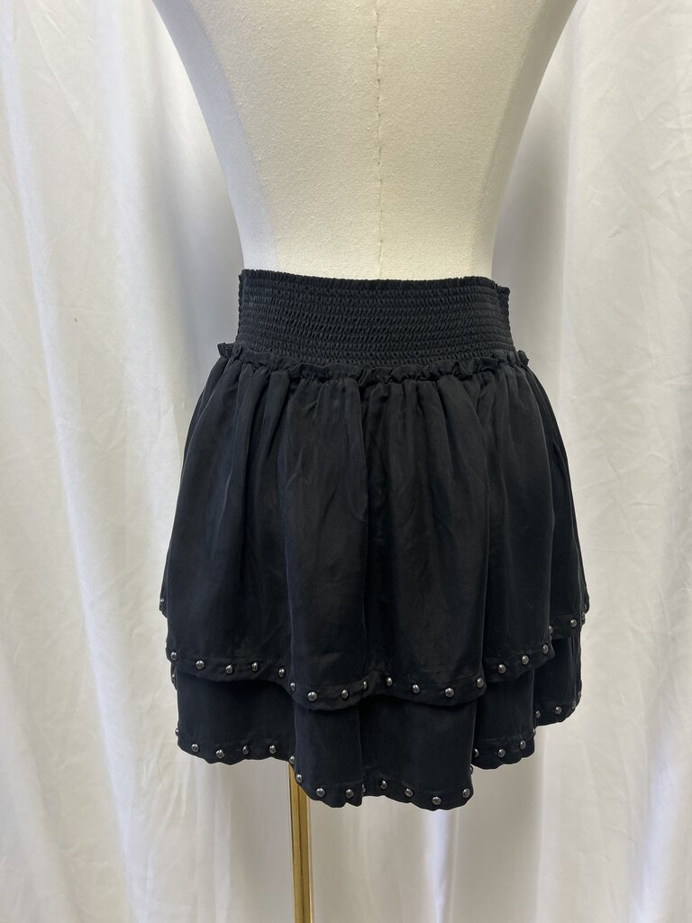 Black Studded Mini Skirt