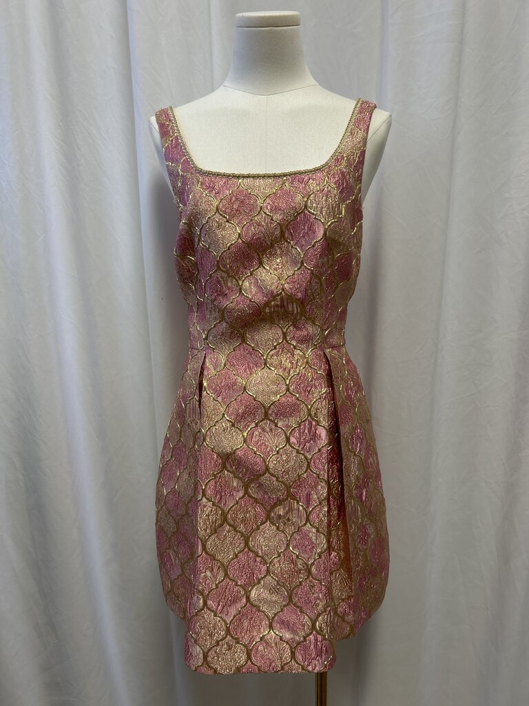 Mestiza Brocade Metallic Mini Dress NWT