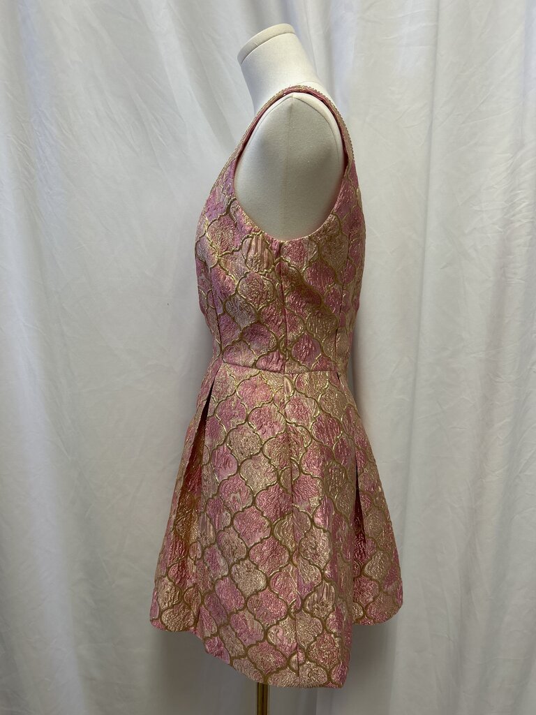 Mestiza Brocade Metallic Mini Dress NWT