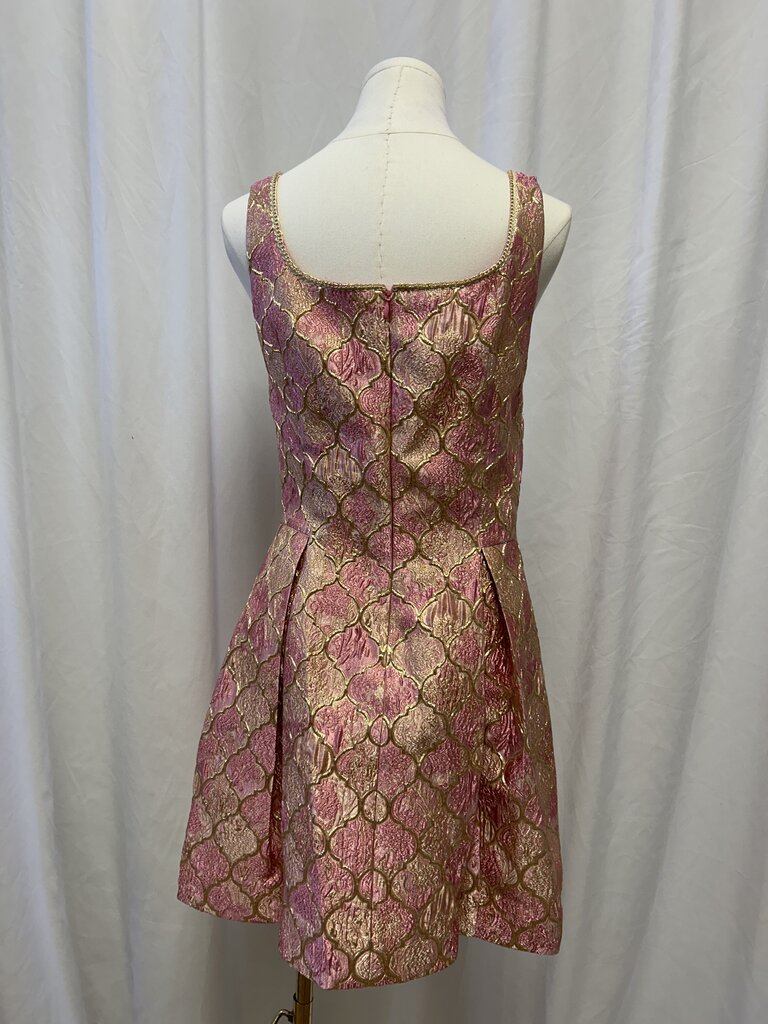 Mestiza Brocade Metallic Mini Dress NWT