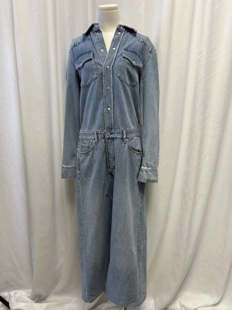COS Denim Long Sleeve Jumpsuit