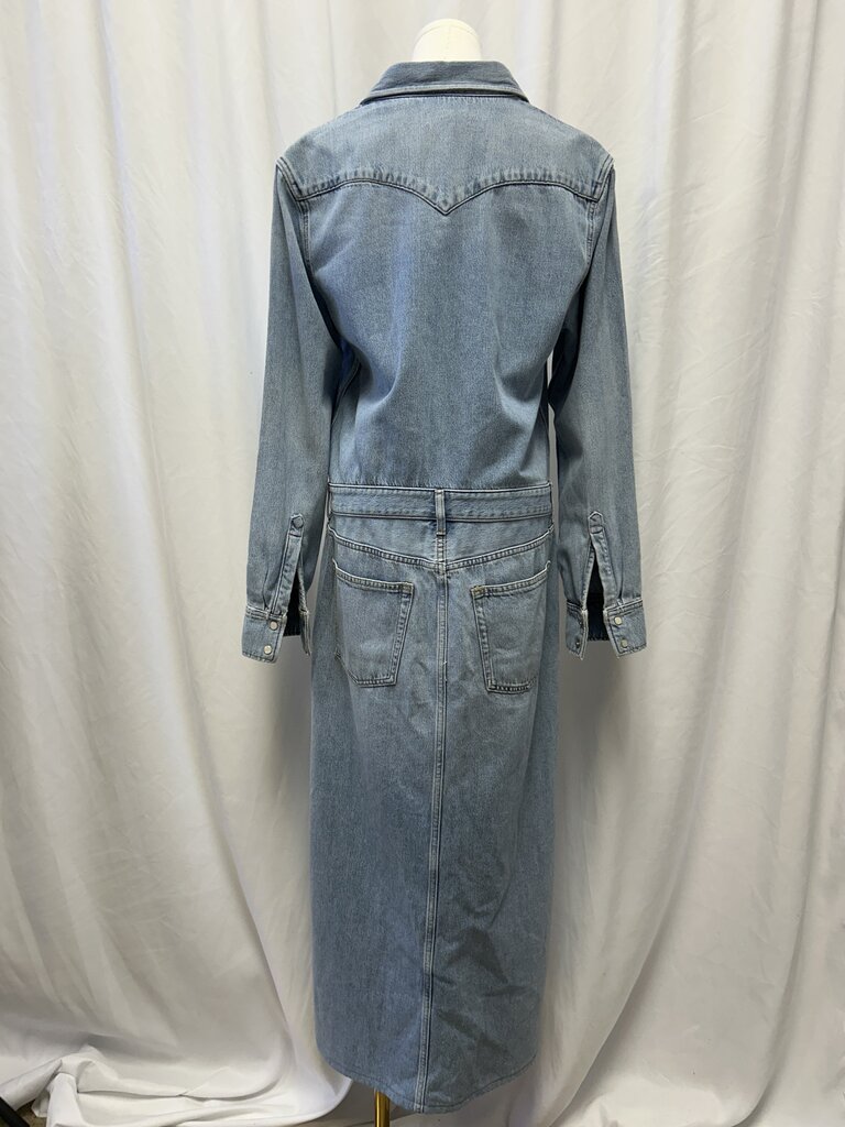 COS Denim Long Sleeve Jumpsuit