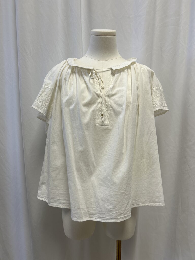 Vanessa Bruno Cream Swing Short Sleeve Top