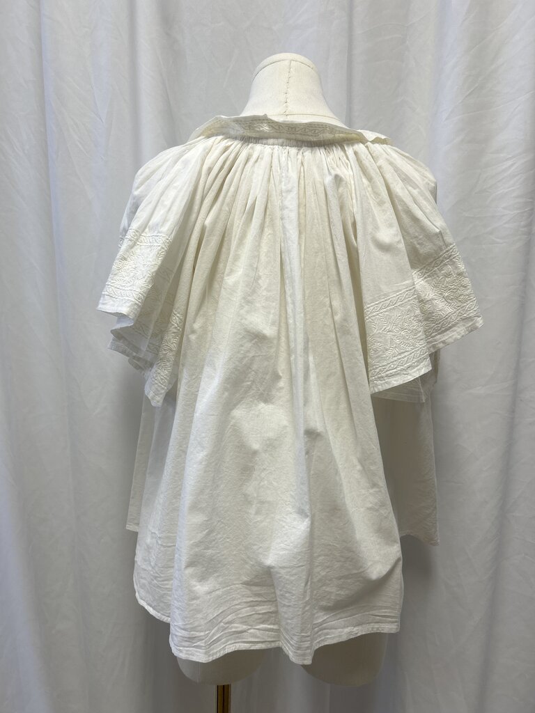 Cream Swing Short Sleeve Top